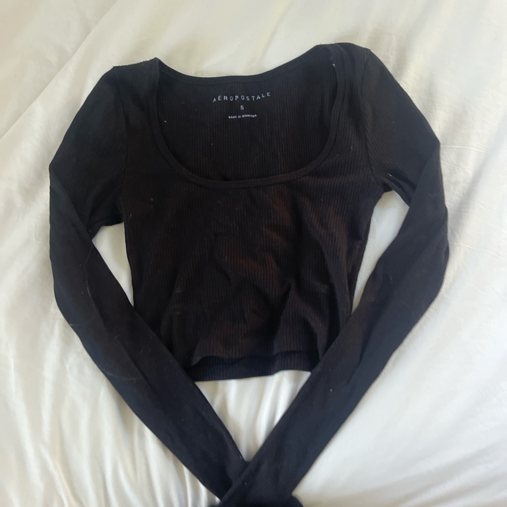 Aeropostale Women's Classic Black Long Sleeve Tee